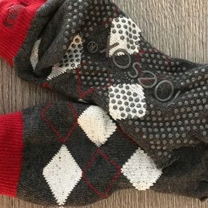 EUC argyle pilates/barre Toe socks! Size medium